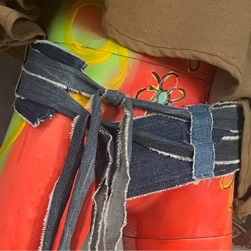 French Avant Garde Upcycled Belt Obi